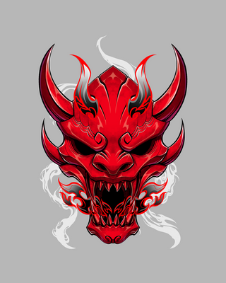 Dragon Oni Mask Decal