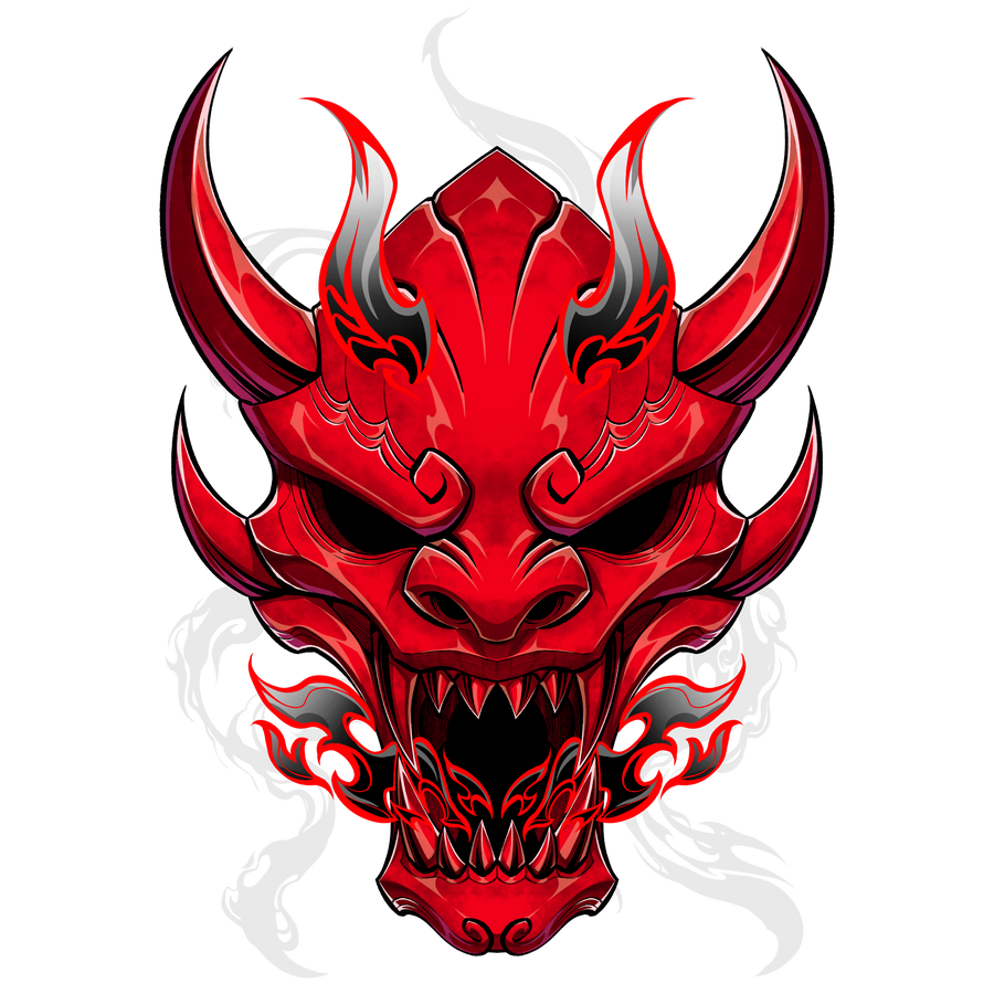 Dragon Oni Mask Decal
