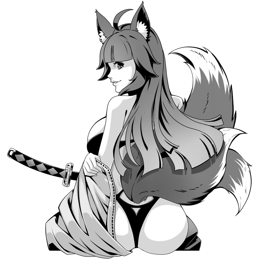 Yuuki Peach Black & White Decal